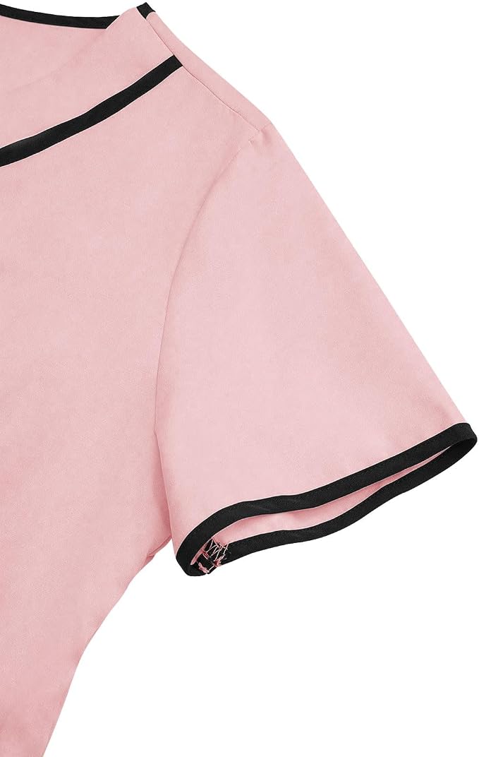 Housekeeping Uniforms - Women Lightweight Stretchy Scrubs for Cleaning Job, Breathable & Easy Care & Moisture-Wicking