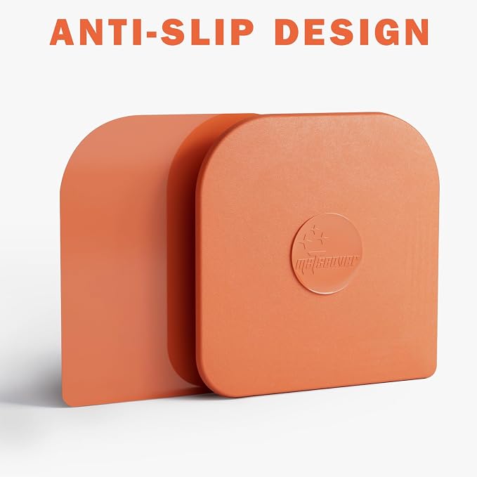 Pan Scraper, 10 Pcs Pot & Dish Scraper Plastic, Sturdy Scraper Kitchen Tool, Orange | Pot Scraper Non Scratch for Cast Iron, Pot and Pan Cleaning, Food Scraper for Dishes, Home & Apartment Essentials, Orange
