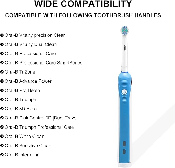 Toothbrush Heads for Oral B, 12 Pack Professional Electric Toothbrush Replacement Heads Medium Soft Dupont Bristles Replacement Toothbrush Heads Precision Clean Brush Heads Refills
