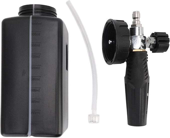 Foam Sprayer, 1000ML High Pressure Hand Pressurized Pump Sprayer, Car Wash Foam with Continuous Mist Spray Bottle for Car Washing Garden Watering Household Cleaning