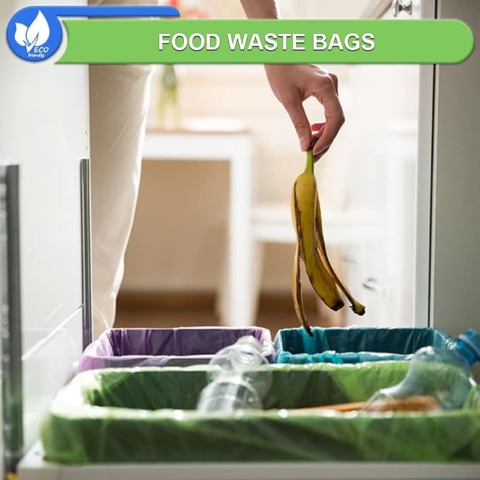 1.5 Gallon Trash Bags Small Bathroom Garbage Bags, 120 Count | Mini Trash Bags Colorful, Unscented, Also for Office Use