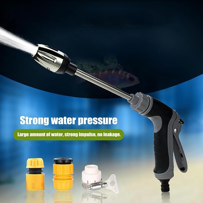 Aquoxis Pressure Washer, 15X More Powerful Extreme Water Pressure Tool with Steel Power, Qinux Aquoxis Sprayer for Waterpipe, High Pressures Water Jet with Foam Pot, Generic Aquaxis Aqui Blue E