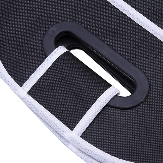 Car Trunk Organizer, Black, 3 Large Sections of Storage, Store Your Cleaning Supplies, Emergency Gear, Groceries, Tools, Great For On The Go Moms