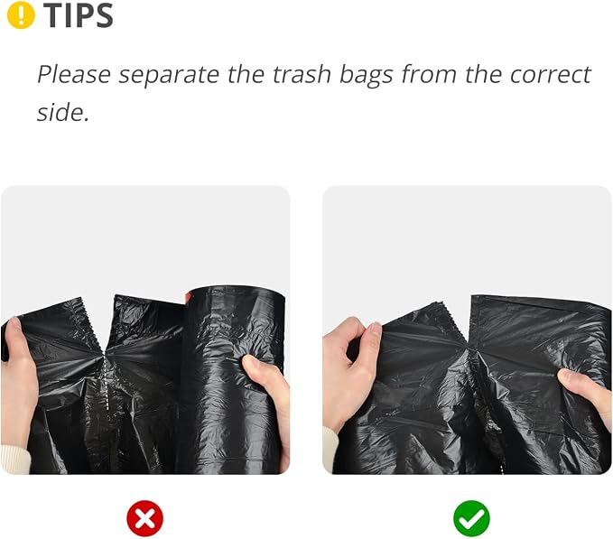 15 Gallon Drawstring Trash Bags, 102 Count, Black | Large, Heavy Duty, Thicken Plastic Tall Kitchen Garbage Bags for Kitchen Office Lawn Yard