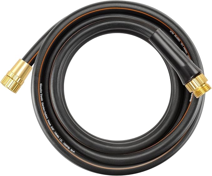 Giraffe Tools Garden Hose 25ft x 5/8" | Heavy Duty, Lightweight, Flexible Hybrid Hose, 25 ft Water Hose with Male To Female Fittings