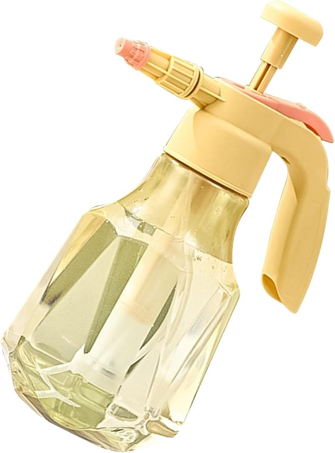 Pressure Sprayer, 1.5L Portable Pressurized Water Spray Bottle for Watering (Yellow)