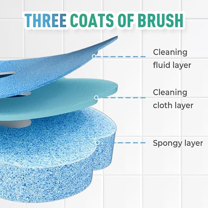 Disposable Toilet Brush with Holder, Wall Mounted Hygienic Cleaner | Auto Open Lid, Preloaded Cleaning Liquid, Sponge Brush Heads, Dust-Proof Storage, Touch-Free Access