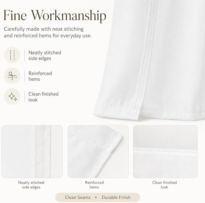 Aquazolax Glass Door Curtain Panel Elegant Soild Rod Pocket Sheer Voile Panels 54x40-Inch for French Doors Windows with Tieback - 1 Panel, White