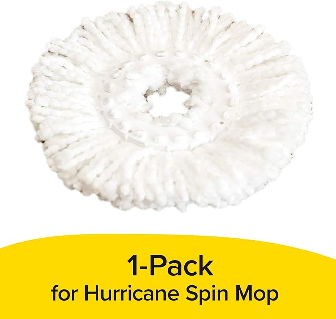 Hurricane Spin Mop Replacement Head, Absorbent Microfiber, Holds 10X Weight