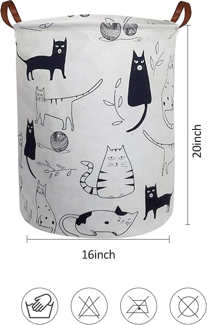 Collapsible Laundry Basket in Bedroom Waterproof Laundry Hamper in Bathroom Large Laundry Bag in College Dormitory Cloakroom Livingroom Nursery Organizer Toy Bin