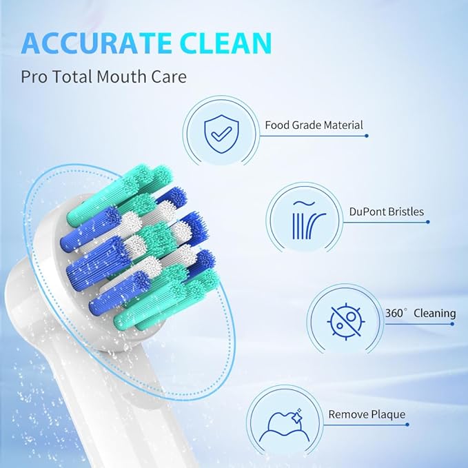 Replacement Toothbrush Heads for Oral B Braun(Individually Packaged),4 Pack Refill Electric Toothbrush Heads Compatible with Oral B 7000/Pro 1000/9600/ 5000/3000/8000