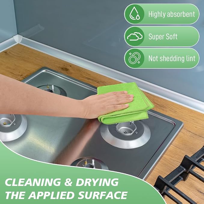 Dish Cloth for Washing Dishes Kitchen Washcloth Cleaning Cloth | 12x12inch 10pack Kitchen Towels Rags, Microfiber Cleaning Cloths, Wash Cloths, Meshless, Wholesale, Assorted