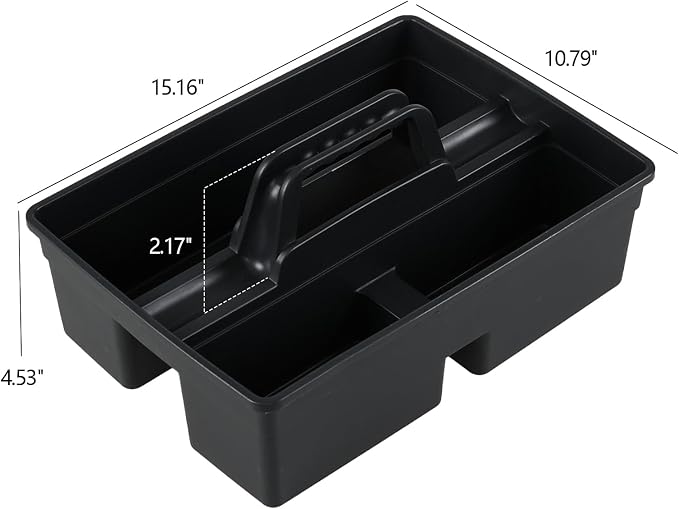 Asking 6 Pack Cleaning Caddy Organizer with Handle, Plastic Carry Caddy | Multi Compartment Design, Convenient Carry Handle, Thickened Plastic, Perfect for Family & Commercial Cleaning Storage