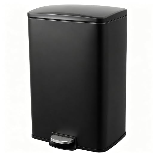Takywep 13 Gallon/50L Stainless Steel Step Trash Can, Soft Close Pedal Garbage Bin with Detachable Inner Bucket, Fingerprint Resistant,Dual-Use Waste & Recycling Container for Home Kitchen, Bathroom
