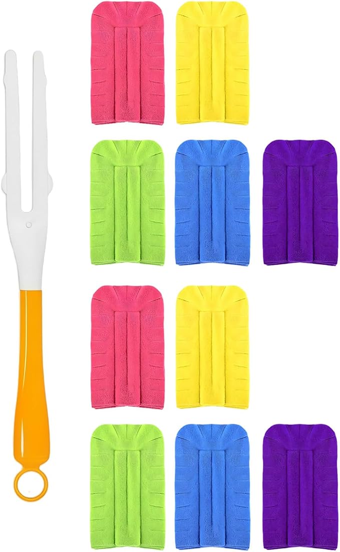 Washable Dusting Set Complete Rotation for Every Marks Needs on Surfaces Floors Household Supplies