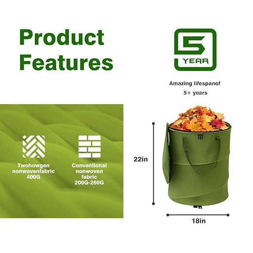 24 Gallons Collapsible Trash Can, Pop Up Trash Can with Zip Lid, 600D Oxford Cloth Outdoor Foldable Camping Trash Can/Recycle Bin, for Home Storage, Office, Outdoor Lawn, Camping(18x24 In-24 Gallons)