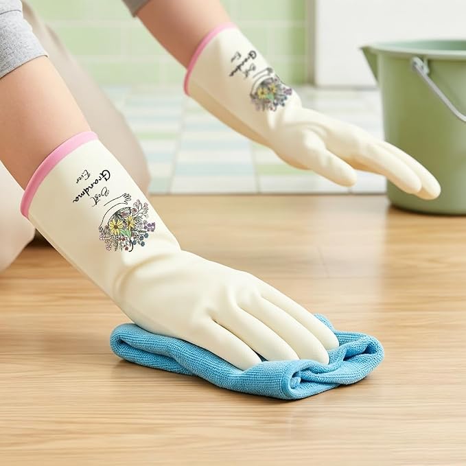 Rubber Cleaning Reusable Gloves, Practical House Warming Gifts | Dishwasher Reusable Gloves, Dishwashing Kitchen Household Essentials, Housewarming Xmas Cleaning Gifts for Cleaner Friends