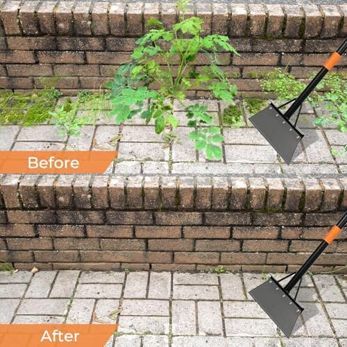 Garden Flat Shovel,Heavy Duty Weeding Tools Gardening,60" Long Handle Metal Floor Scraper,Multifunctional Cleaning Shovel for Lawn Edging, Scraping, Weed, Ice and Snow Removal