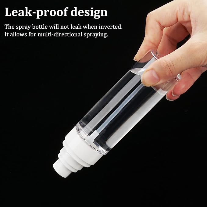 Cosywell 3.5oz/105ml 5 Pack Clear Fine Mist Spray Bottles | Leak Proof, Mister Spray Bottle, Refillable Plastic Hair Spray Bottle, for Perfume Skincare Toners Water, and a Toiletry Bag