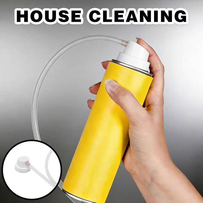 8PCS Spray Can Nozzle Extension Set, 19.68inch Aerosol Spray Tips with Flexible Extension Hose, 180 Degree Coverage Paint Nozzles for Vehicles and Cans