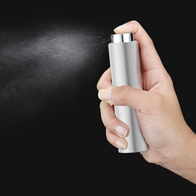Travel Perfume Bottle Refillable 20ml, Cologne Spray Atomizer Large, 2PCS | Empty spray for fragrance, leak proof, mini size, twist up, portable, refill small decanter, for men & women, TSA friendly