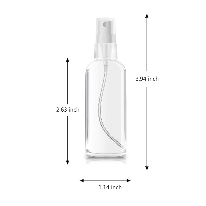 2 Pack Small Spray Bottles 1oz Clear Plastic Empty Refillable Mini Spritzer | Water Essential Oils Perfume Atomizer Spray Bottle, Fine Mist Travel Size Spray Bottles for Face Cleaning Gardening Skin Care