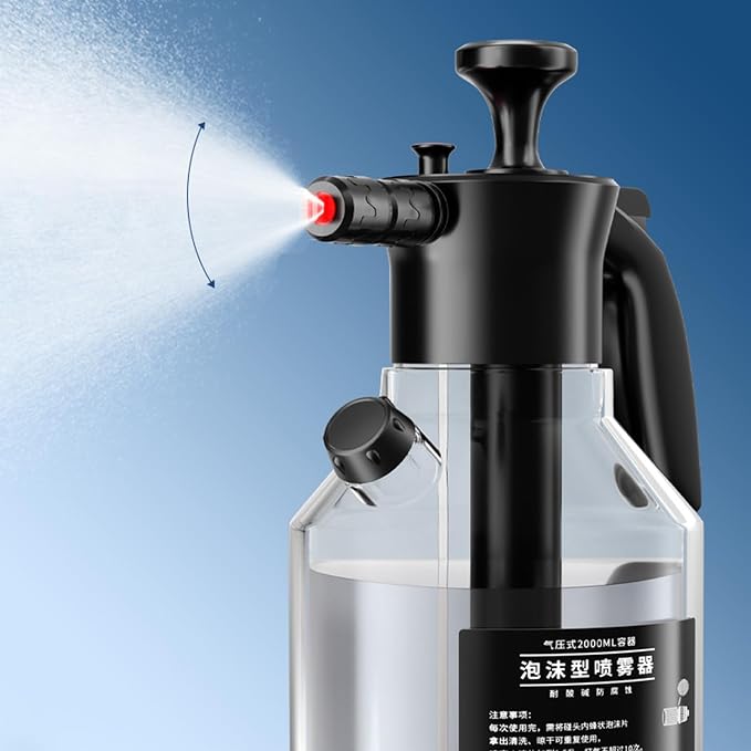 BORDSTRACT Hand Pressurized Spray Bottle, 2L Handheld Garden Pump Sprayer for Home Car Washing Watering Flowers