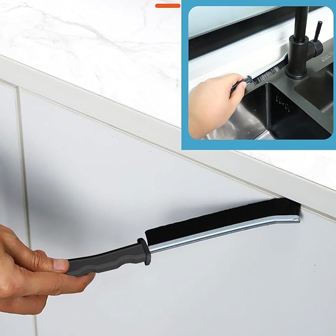 Crevice Cleaning Brush 24-Pack - Heavy Duty Hard Bristle Gap Brush for Deep Cleaning - Ultra-Thin Window Track Cleaning Tool for Shower Grout, Sliding Doors, Baseboards & Auto Detailing