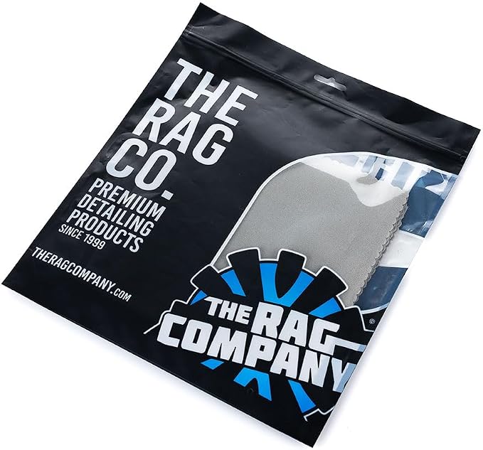 The Rag Company - Buttersoft Suede Cloth - Trademarked Softness for Applying and Leveling Coatings, Cleaning Glass and Other Delicate Surfaces Without Scratching - 8”x 8” - 10 Pack - Ice Grey