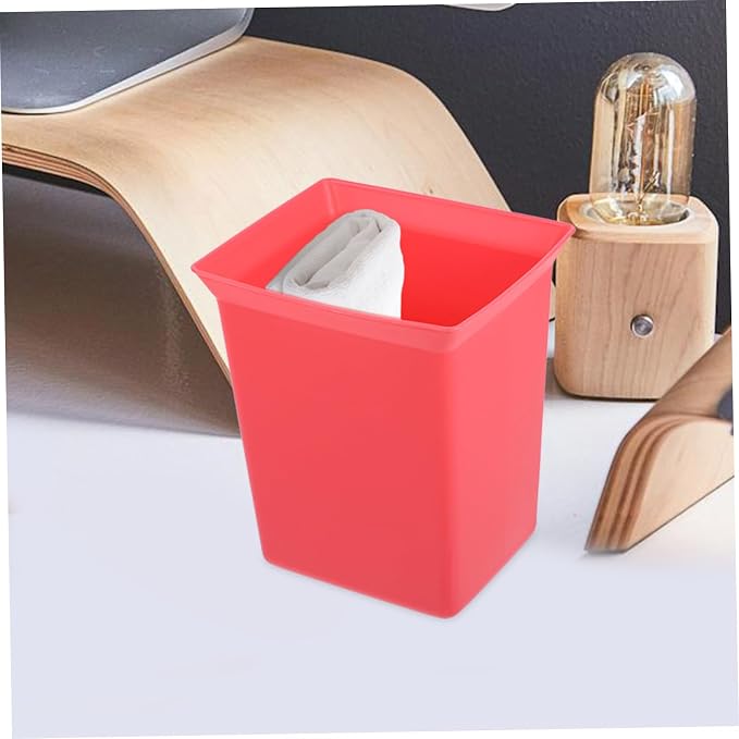 DECHOUS Multi Purpose Plastic Caddy Organizer Portable Cleaning Supply Bin with Convenient Tool Bar Design for Hotel Housekeeping Bathroom Kitchen Red