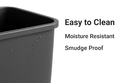 23 Gallon Slim Recycle Bin – Space-Saving Rectangular Recycling Container with Handles, Durable Plastic, Stackable Design for Office, School, Restaurant & Home Use (Green Recycling)