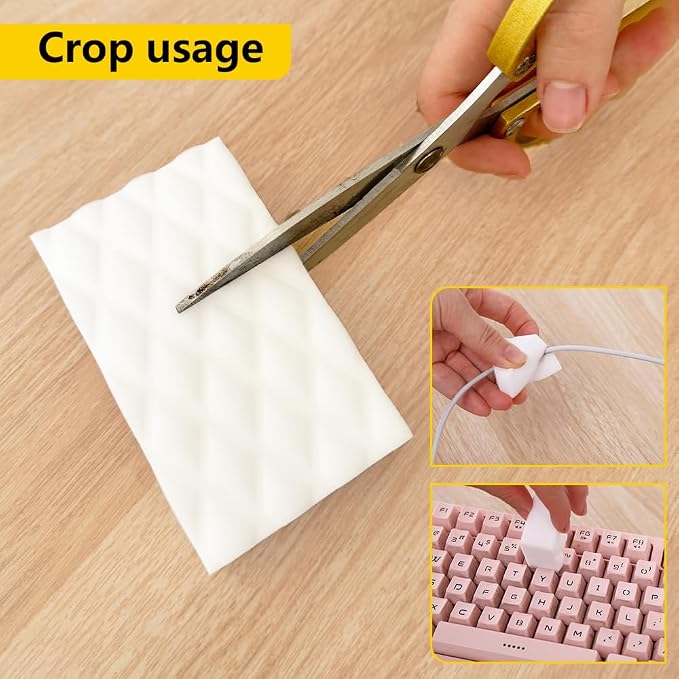 Magic Sponge Eraser,50 Pack Melamine Sponge Bulk,2X Density,Long Lasting | Just add Water,Easy to Use,Cleaning Sponge for Kitchen,Bathroom,Bathtub,Sink,Furniture,Wall Cleaner