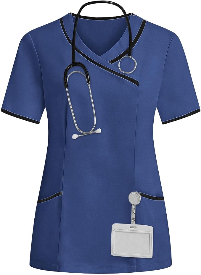 Housekeeping Uniforms - Women Lightweight Stretchy Scrubs for Cleaning Job, Breathable & Easy Care & Moisture-Wicking