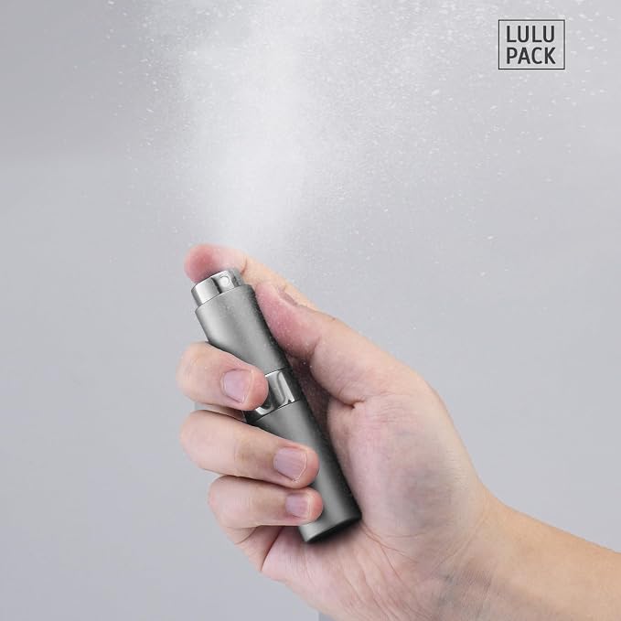 Lulupack Travel Perfume Bottle Refillable - Cologne Spray Atomizer Mini - Small Travel Size Empty Sprayer for Refill Sample Container - Portable Fragrance Decant Dispenser for Women Men 10ml 1PCS Grey