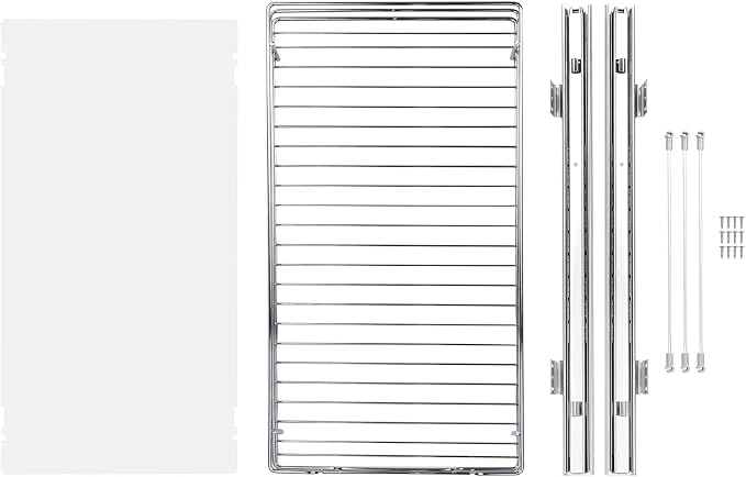 VEVOR 15.5" Wx21 Dx3.5 H Pull Out Cabinet Organizer, Heavy Duty Slide Out Pantry Shelves, Chrome-Plated Steel Roll Out Drawers, Storage for Home Under Sink, 17" Wx22 Dx7 H Install Size for Cabinet