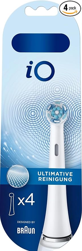 Oral B IO Ultimate Clean Toothbrush Head WHITE 4 Count