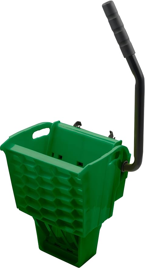 SPARTA 35 Qt Mop Bucket System with Wringer and Insert, Green | OmniFit, Polypropylene, 200,000-Cycle Wringer, Clean and Soiled Water Separation, Non-Marking Swivel Casters