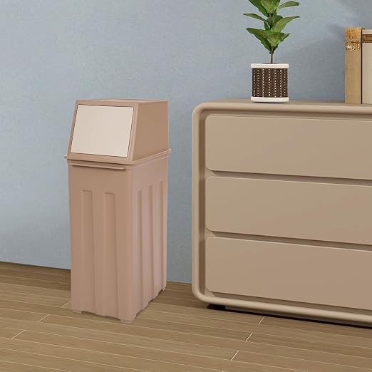 8 Gallon Trash Can, Slim Trash Can with Lid Tall & Narrow Rubbish Bins | 7.5×11.8×24.6in Touchless Trash Cans Garbage Can for Kitchen Living Room Outdoor Garden School