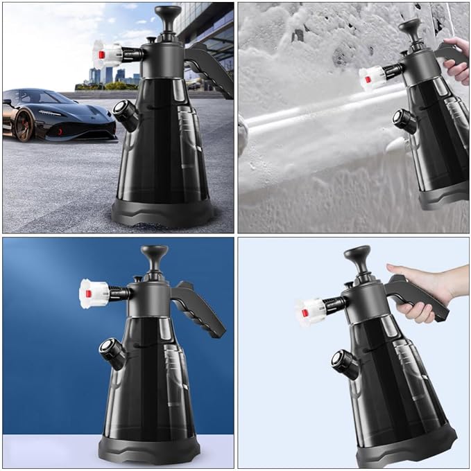 OSALADI Ml Black Pp Pressurized Mist Bottle Sprayer for Car Washing | Handheld Pump Design, Versatile Use for Gardening, Reliable Build with Sturdy Construction