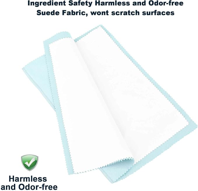 SEVENWELL Silver Polishing Cloth, 2PCS Large Jewelry Cleaning Cloths | Dual-Layer Cleaning, Large 10" × 12", Reusable, Removes Tarnish, Restores Shine, For Sterling Silver, Gold & Platinum