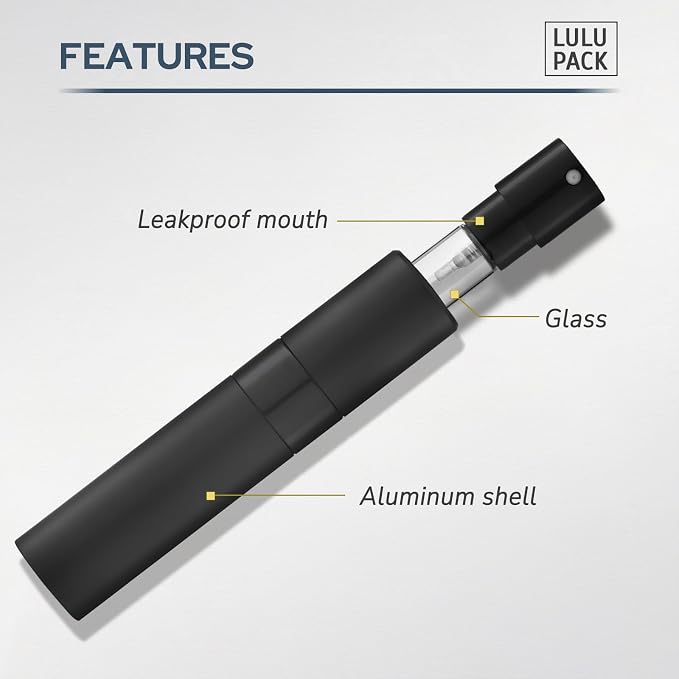 Lulupack 30ml Cologne Travel Bottle, Perfume Spray Atomizer Refillable 1oz | Twist up, empty fragrance sprayer for men, large size, portable, fine mist, TSA friendly, refill small decanter, blue
