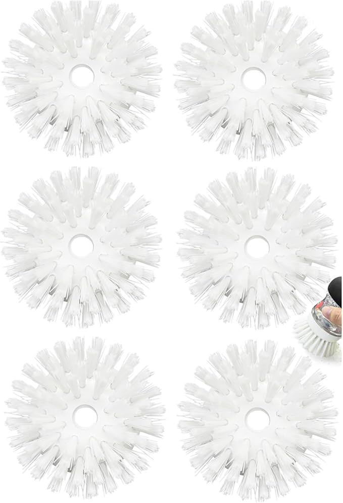 Palm Brush Refills for OXO Soap Dispensing Dish Brush | 6 Pack Cleaning Replacement Brush Head for OXO Palm Brush