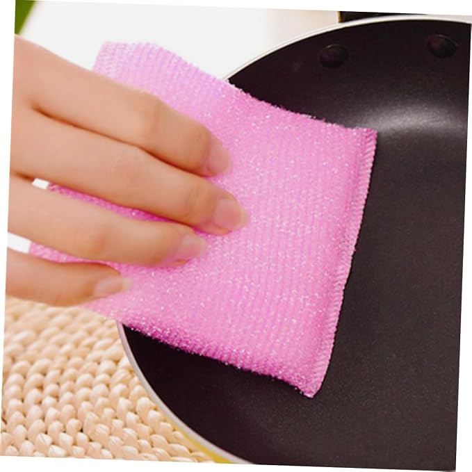 20pcs Non Scratch Kitchen Dish Scrubbers with Ultra Fine Sponges Scratch Scrub Pads for Pots Pans and Hard Surfaces Odorless for Household Cleaning Random Color