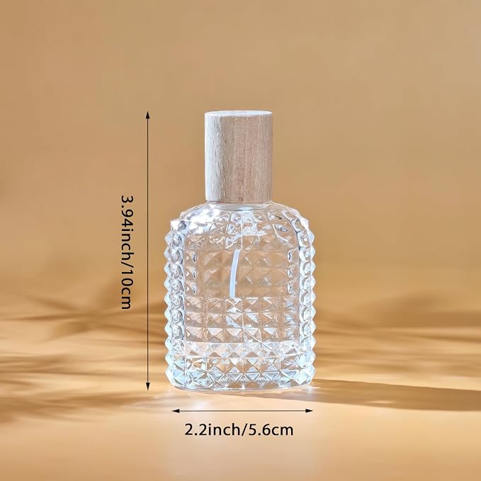 50ml/1.7 Oz Glass Spray Bottle Perfume Atomizer Empty Refillable | Perfume Travel Spray Bottle,Fine Mist Cologne Perfume Container with 3 Kinds of Dispenser