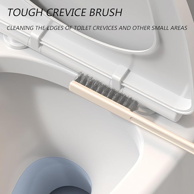 2 in 1 Toilet Bowl Brush Plunger Set,Toilet Brush and Holder Set Toilet Bowl Brush with Tweezers Long Handle,Ventilation Slots Base,Toilet Cleaner Brush for Bathroom Deep Cleaning