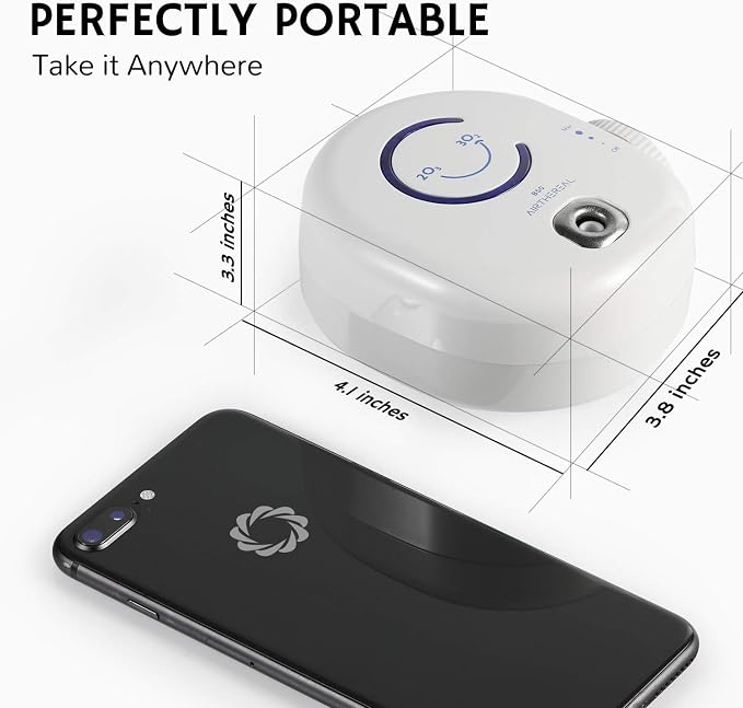 Airthereal B50 Mini Ozone Generator, Plug-In Design, 320 Sq Ft, 2-Pack | Removes Odors and Sterilizes Air, Portable Design, Adjustable Ozone output of 10-50 mg/h
