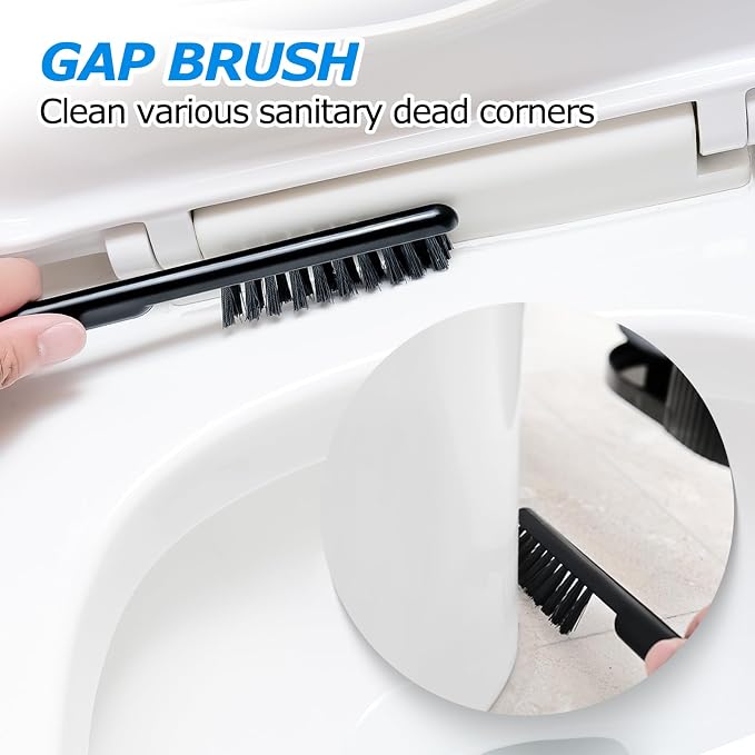 FORASTO 2Pack 4in1 Toilet Plunger and Brush Set - Bathroom Cleaning Tools | 21", Groove Gap Brush, Cleaning Gloves, Heavy Duty Toilet Bowl Cleaner, Apartment Must Haves Bathroom Decor Accessories