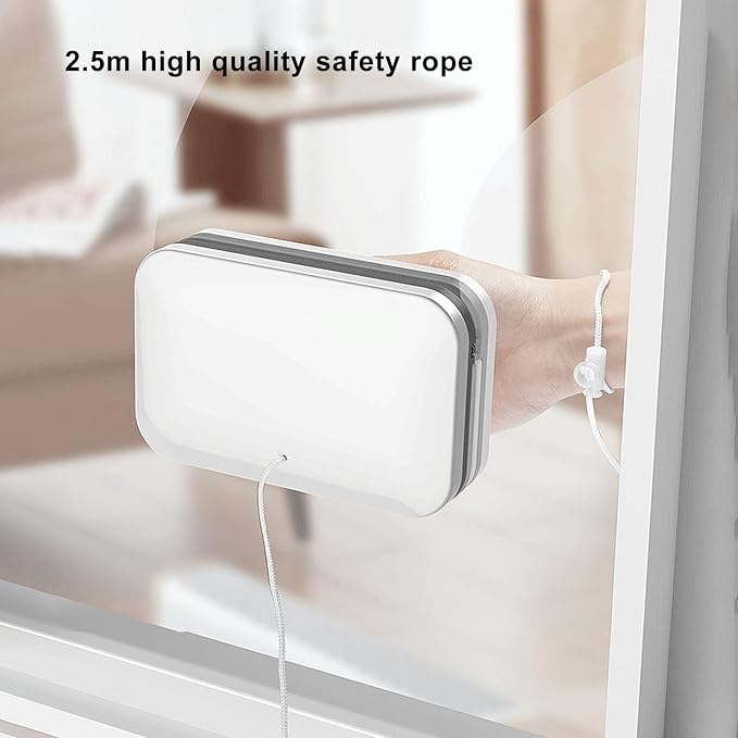 Magnetic Window Cleaner Double Sided with Large Handle for 3-10mm Glass