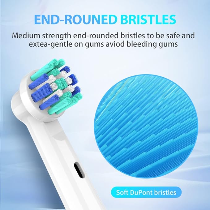 Replacement Toothbrush Heads for Oral B Braun(Individually Packaged),4 Pack Refill Electric Toothbrush Heads Compatible with Oral B 7000/Pro 1000/9600/ 5000/3000/8000