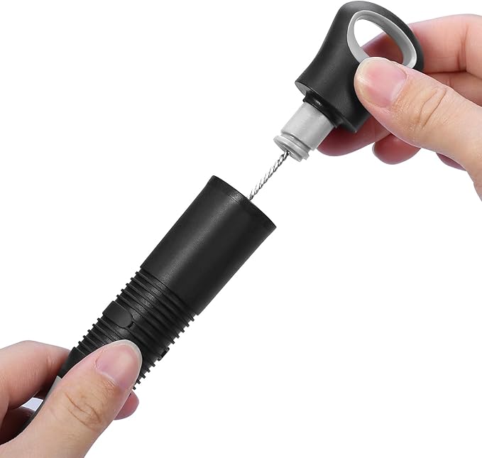 MOSOLAN 2-in-1 Bottle Brush and Straw Cleaner Brush, Black, 1 Pack | Long Handle Water Bottle Scrubbing Brush for Water Bottles, Glasswares, Mugs, Flasks, Tumblers and Kitchen Sink
